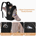 Fasrom Nurse Bag Backpack for Work Women with USB Charging Hole, Home Health Clinical Bag with Laptop Compartment for Staff Nurs