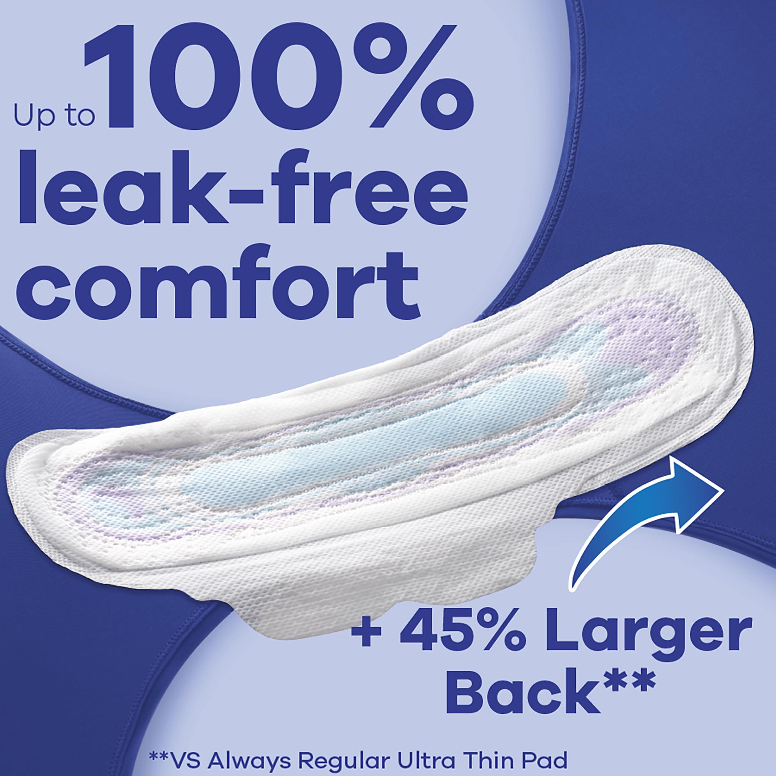Always Ultra Thin Feminine Pads For Women, Size 5 Extra Heavy Overnight Absorbency, With Wings, Unscented, 24 Count