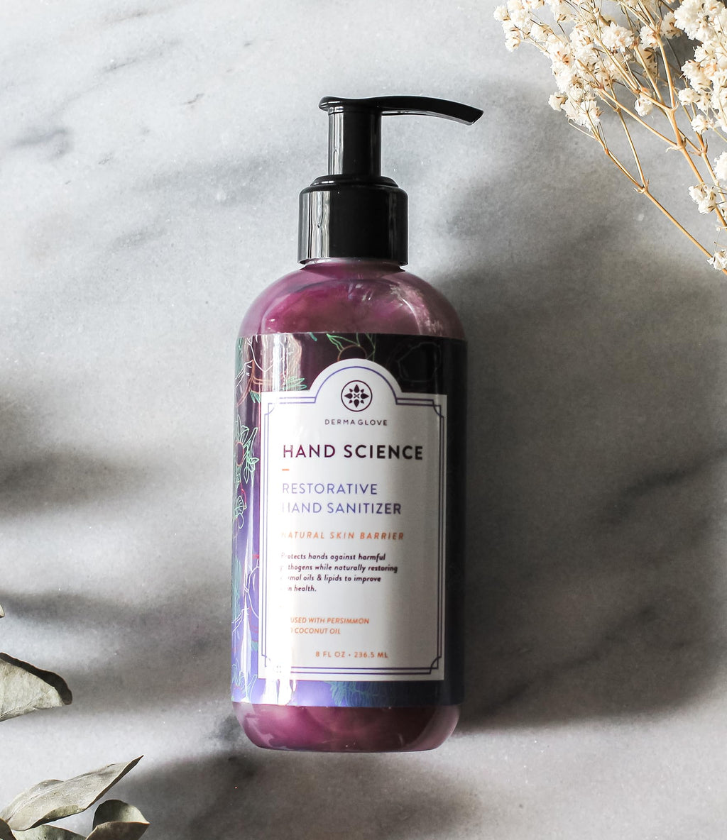 DERMAGLOVE HAND SCIENCE - Moisturizing Gel Sanitizer That Sanitizes and Protects Skin - Formulated With Vitamins A, C & E- Natur