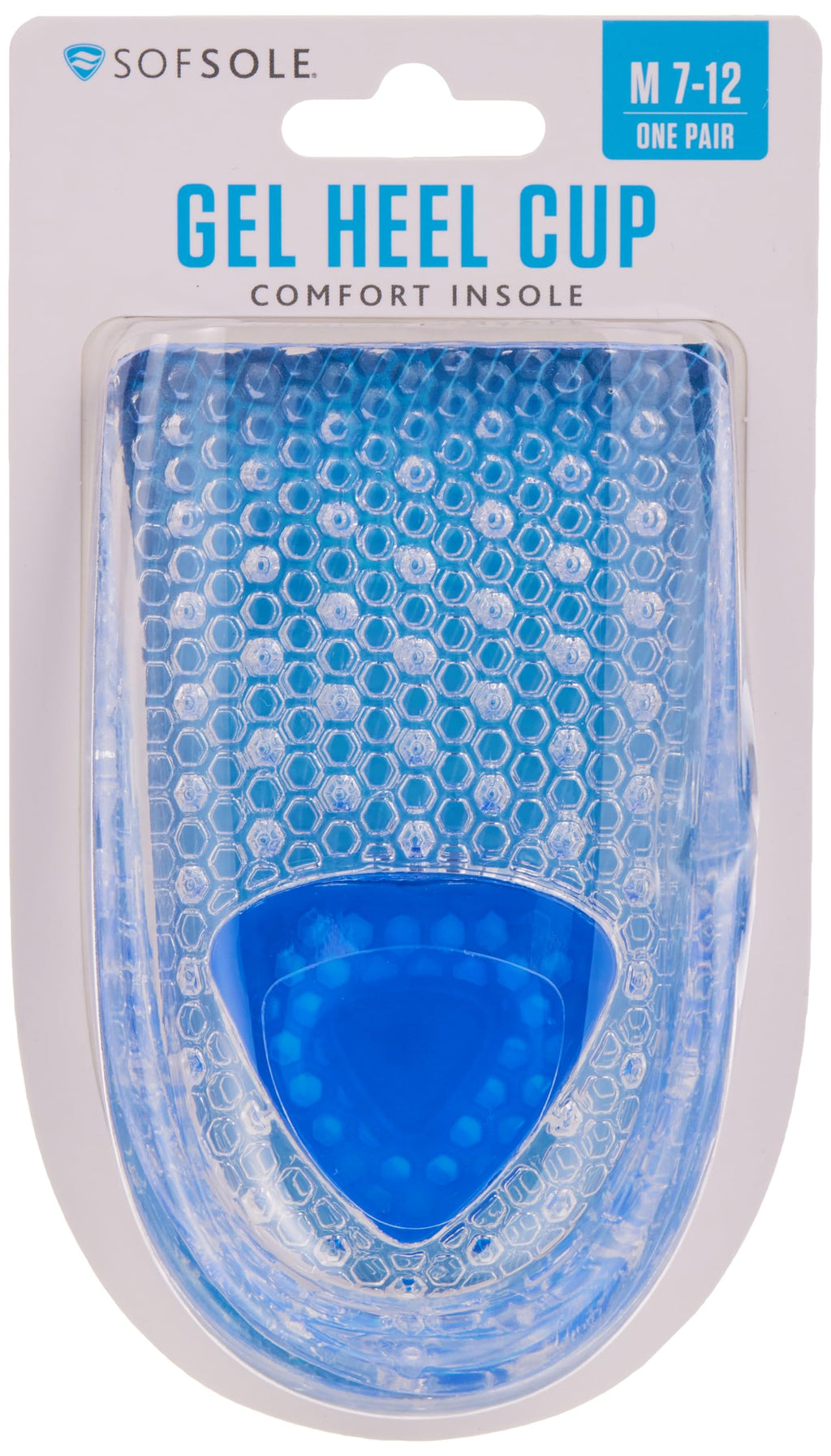 Sof Sole Mens Gel Heel Cup Shoe Insoles, Mens Size 7-12
