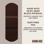 Band-Aid Brand Ourtone Adhesive Bandages, Flexible Protection & Care of Minor Cuts & Scrapes, Quilt-Aid Pad for Painful Wounds,