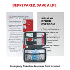 Naloxone Case for Opioid Overdose Response Kits | Custom Designed Hardshell With Double Pocket - Holds All Formulations of Nalox