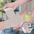 MED PRIDE 3in Elastic Bandage with Velcro Closure - Self Closure Compression Wrap for Knee, Ankle, Wrist - Latex Free (3x180 Inc