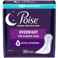 Poise Incontinence Pads & Postpartum Incontinence Pads, 8 Drop Overnight Absorbency, Extra-Coverage Length, 36 Count, Packaging 