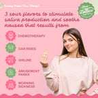 Three Lollies Queasy Drops Plus - Lozenges with Pectin & Honey to Soothe a Dry Mouth - Alleviate Nausea & Motion Sickness - Natu