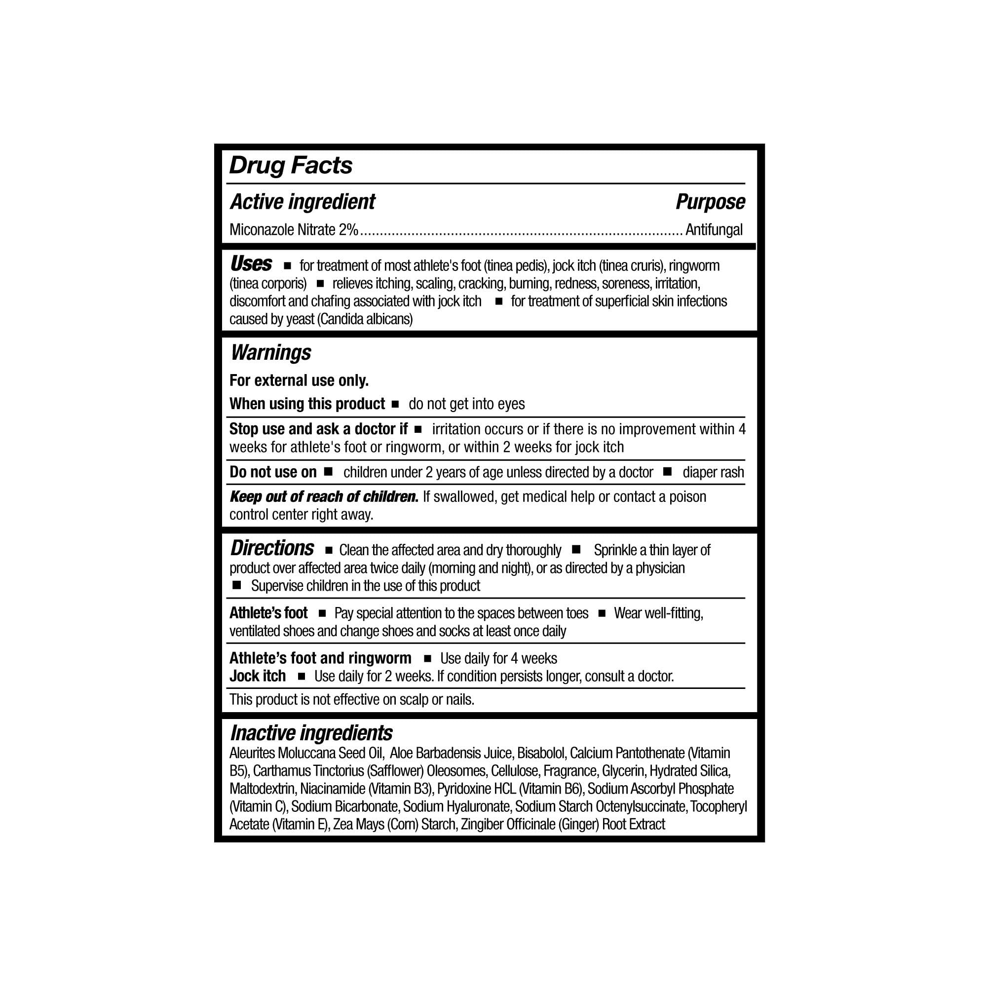 Thera 2% Miconazole Nitrate Powder Antifungal 3 oz. Shaker Bottle 2 Ct
