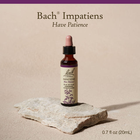 Bach Original Flower Remedies, Impatiens for Patience, Natural Homeopathic Flower Essence, Holistic Wellness, Vegan, 20mL Droppe