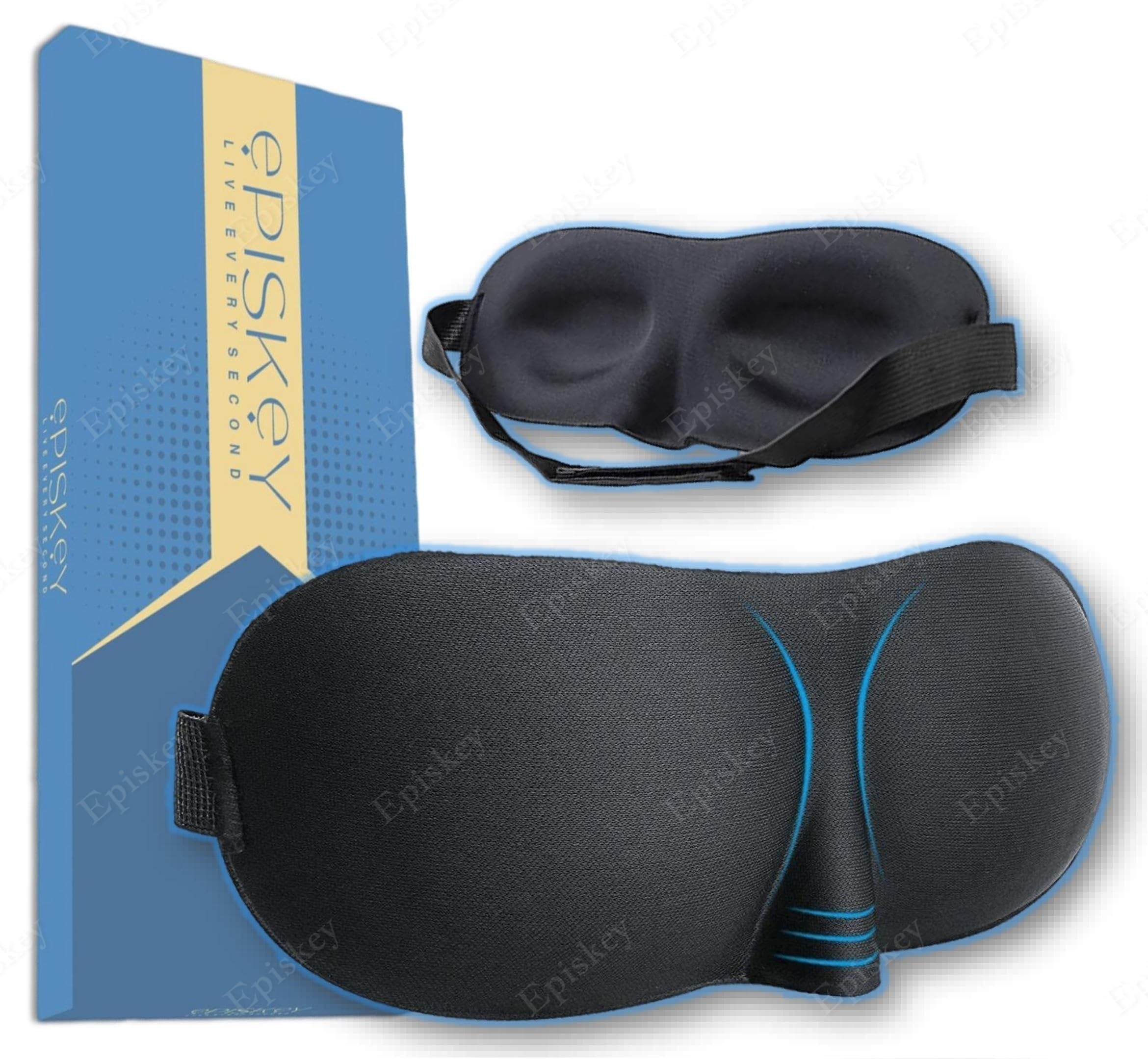 Sleep Eye Mask, 3D Contoured Eye Mask, Sleep Mask With Adjustable Strap, Soft And Comfortable Night Blindfold For Women Men, Eye