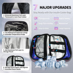 WOODAKE Insulin Cooler Travel Case TSA Approved Medication Cooler with Digital Temp Display 2 Ice Packs for Insulin Travel Case