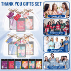 Frienda 24 Set Mini Hand Sanitizer Spray Bulk Christmas Thank You Hand Sanitizer Travel Size with Appreciation Cards Gift Bags P