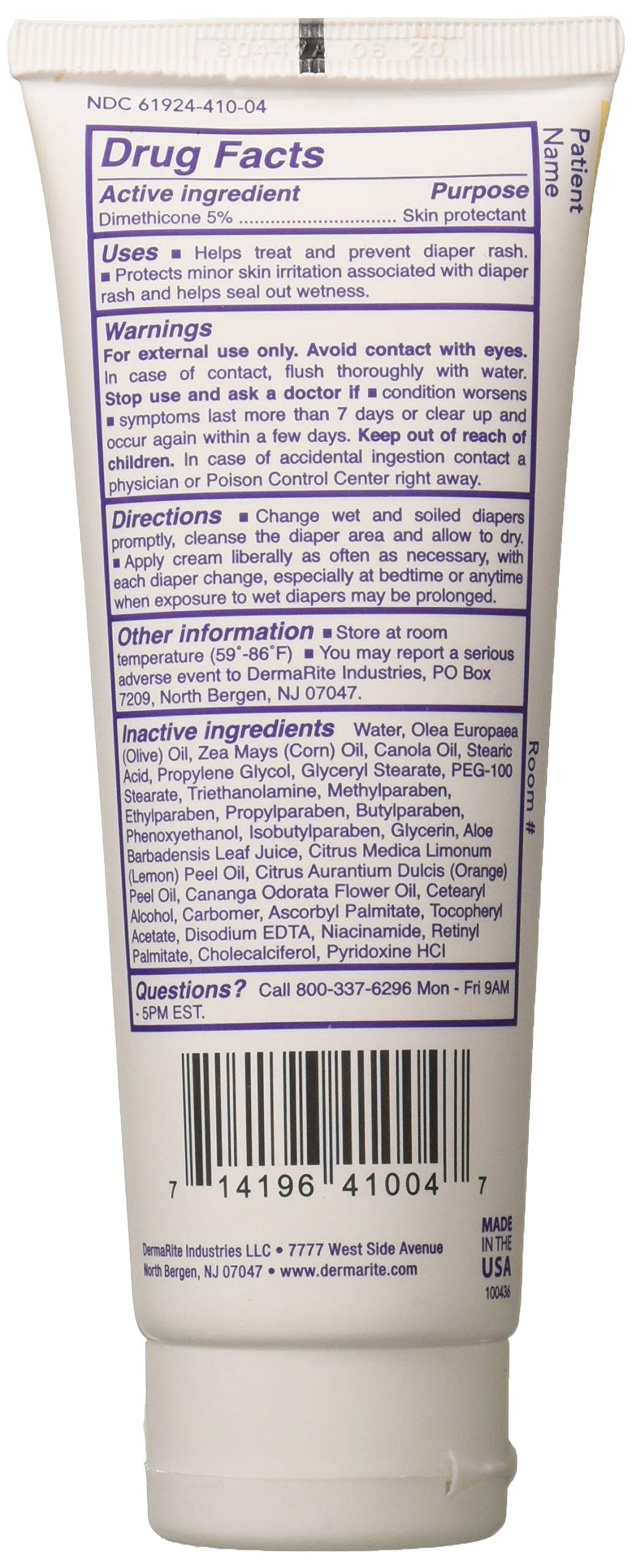 Dermarite Industries Renew Skin Protectant with Dimethazone 4oz Tube