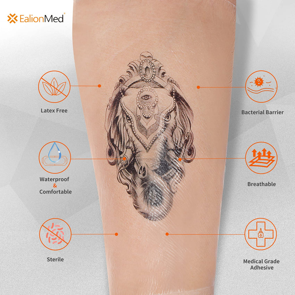 Transparent Film Dressing, Tattoo Aftercare Bandage, Shower Shield Water Barrier, PICC Catheter Shower Cover Protector, Waterpro