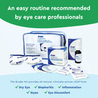 Bruder Hygienic Eyelid Care Kit - Moist Heat Eye Compress Mask, Eyelid Cleansing Wipes & Spray - Soothe Dry Eyes & Improve Healt