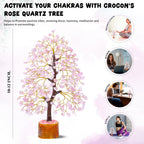 Rose Quartz Crystal Tree Room Decor and Pink Home Decor Healing Crystals Chakra Tree of Life Birthday Gifts for Women Mom Her Si