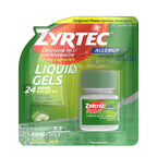 Zyrtec 24 HR Allergy Relief Liquid Gel Capsules, Cetirizine HCl Antihistamine, 12 ct