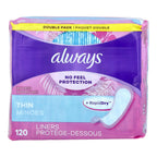 Always Thin Daily Liners, Unscented, 120 Liners