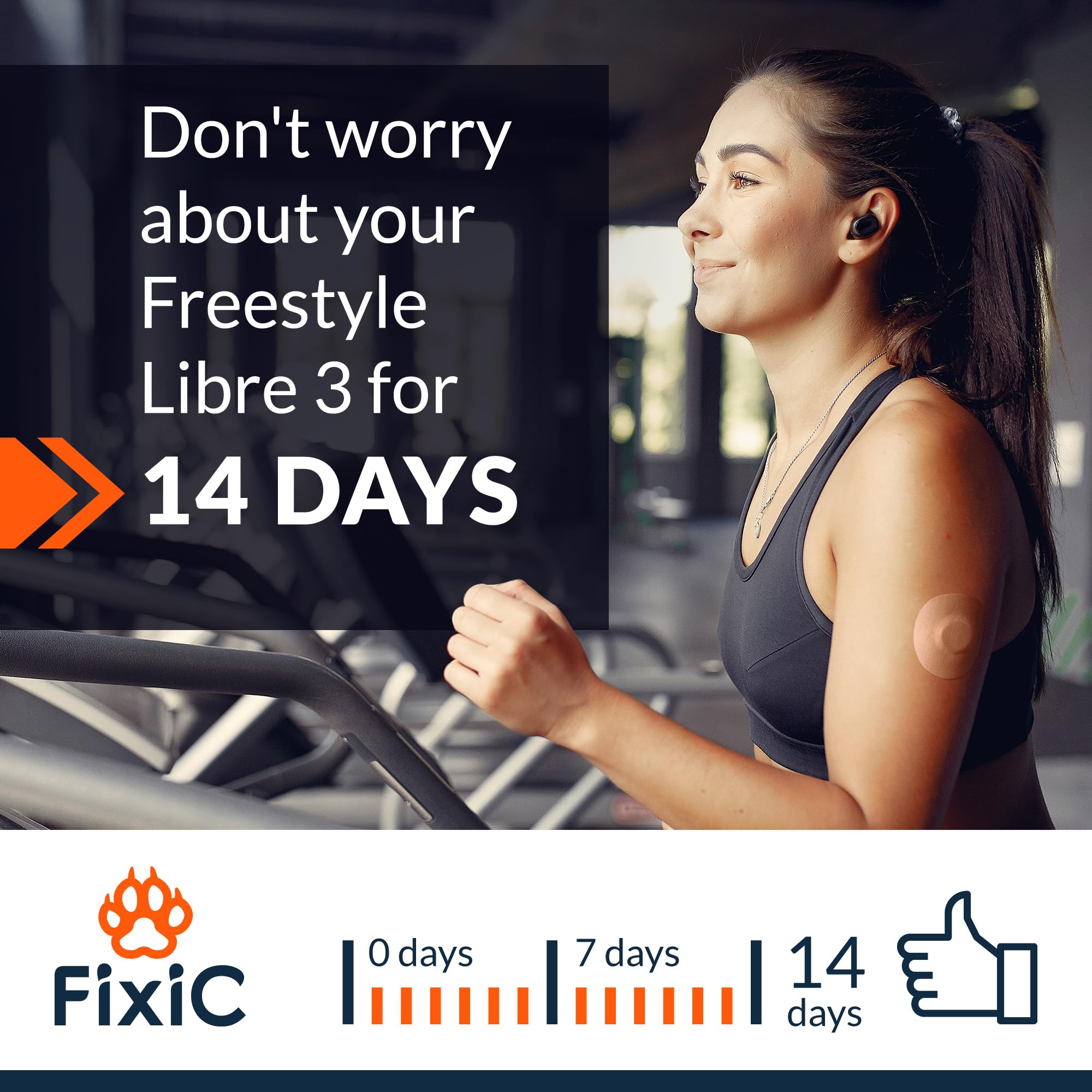 Fixic Libre 3 Sensor Covers - 25 Pack Small Size - Perfect Freestyle Adhesive Patches for Libre 3 & Plus Sensors - No Glue in th