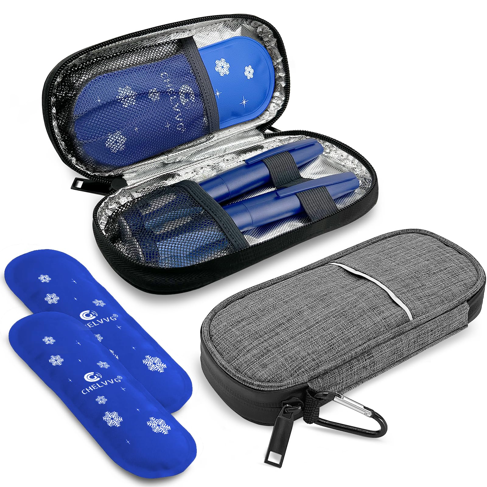 Chelvvg Insulin Cooler Travel Case, Diabetic Medication Organizer, Cooling Carrying Case for Insulin Pen, EpiPens, Allergy Meds,