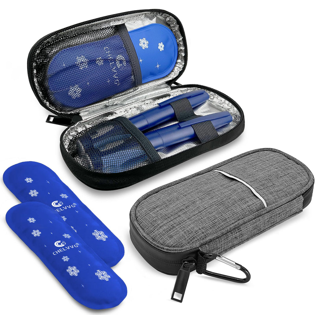 Chelvvg Insulin Cooler Travel Case, Diabetic Medication Organizer, Cooling Carrying Case for Insulin Pen, EpiPens, Allergy Meds,