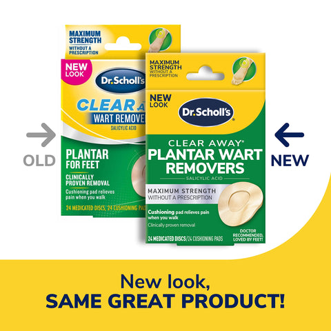 Dr. Scholl 's Clear Away Plantar WART Remover // 24 Discs/24 Cushions, Clinically Proven, Maximum Strength Without a Prescriptio