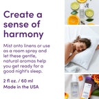 YUNI Beauty Aromatherapy Sleep Spray (2oz) Essential Oil Natural Sleep Aid Pillow Spray - Calming & Relaxing - Plant-based, Vega