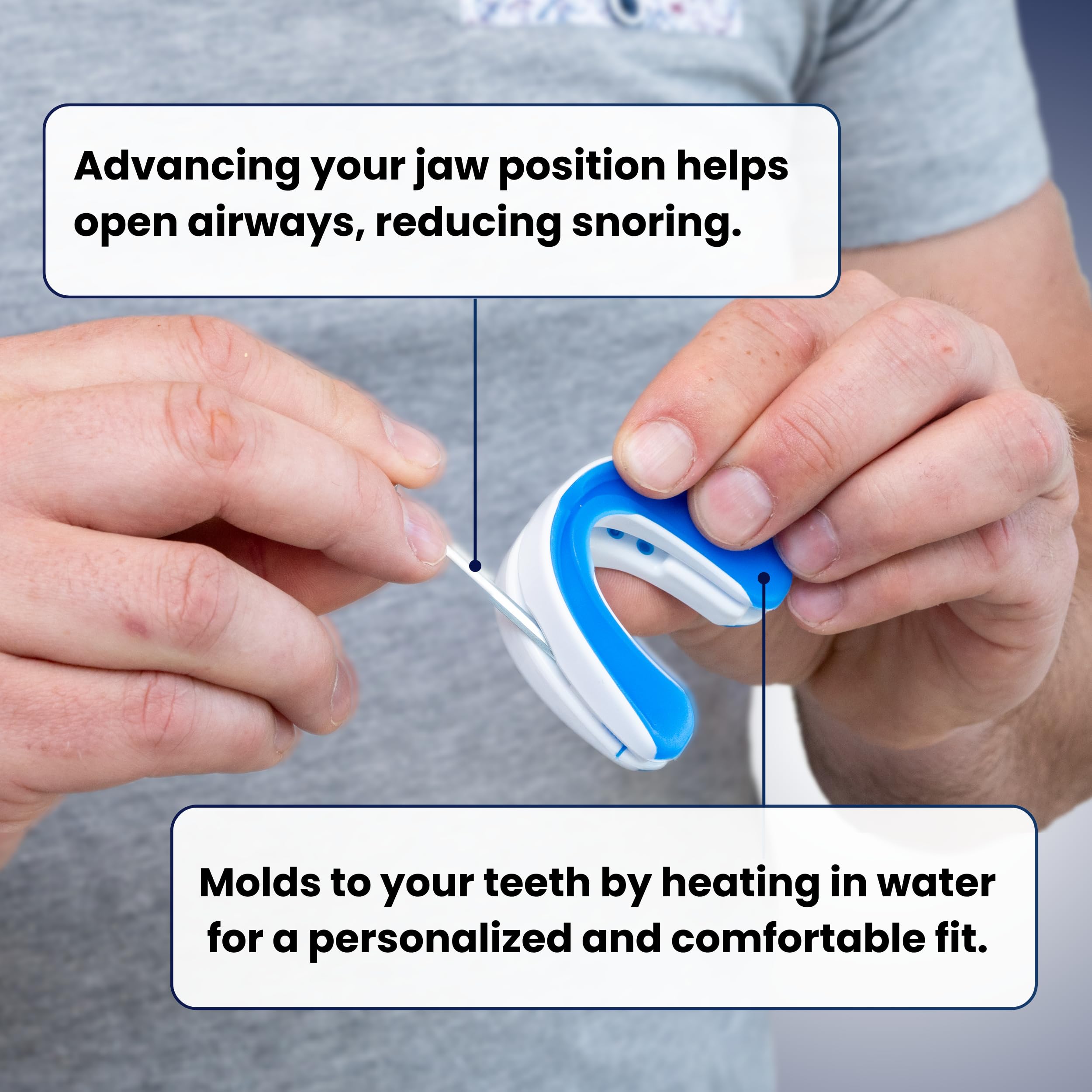 VitalSleep Anti-Snoring Mouthpiece, Comfortable & Adjustable Snore Guard, Quiets Snoring, USA Made, BPA Free & FDA Cleared Anti-