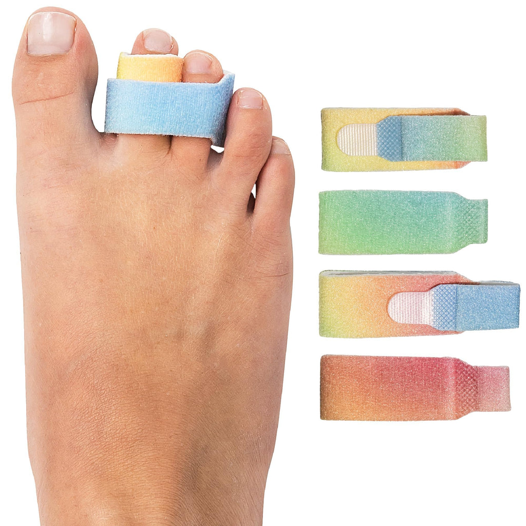 ZenToes Hammer Toe Corrector for Women & Men - Reusable Fabric Buddy Wraps for Broken Toes - Cushioned Toe Splint for Protection