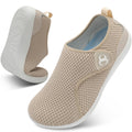 Comfortable Brown Womens Shoes Wide Toe Box Diabetic Shoes Adjustable Neuropathy Bunion Arthritis Shoe Casual Non Slip Knitted F