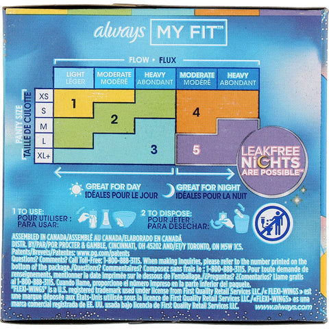 Always Pads Size 1 Infinity With Flex Foam 18 Count (Pack of 3)