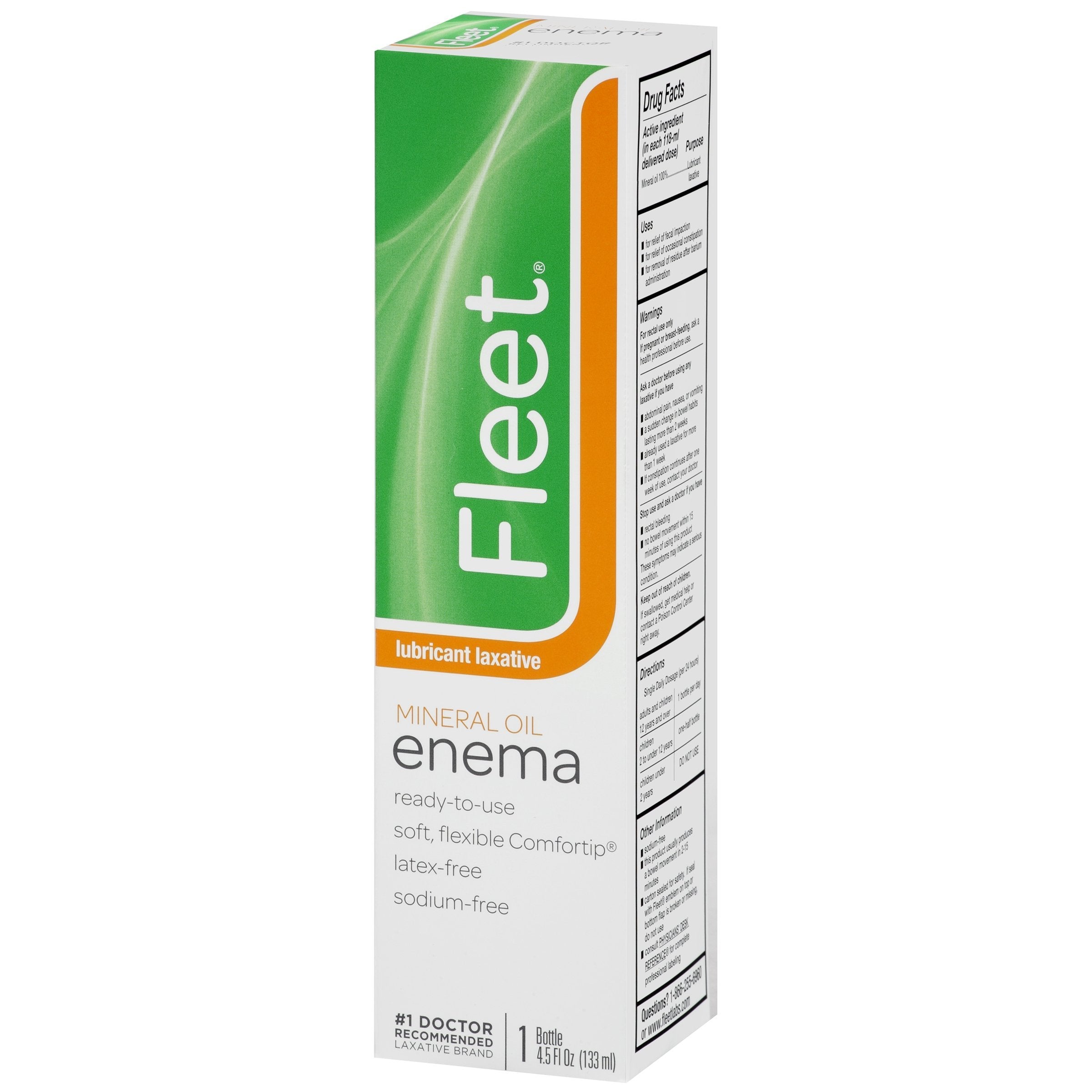 Fleet Mineral Oil Enema, Latex Free - 4.5 fl oz (Packaging may vary)