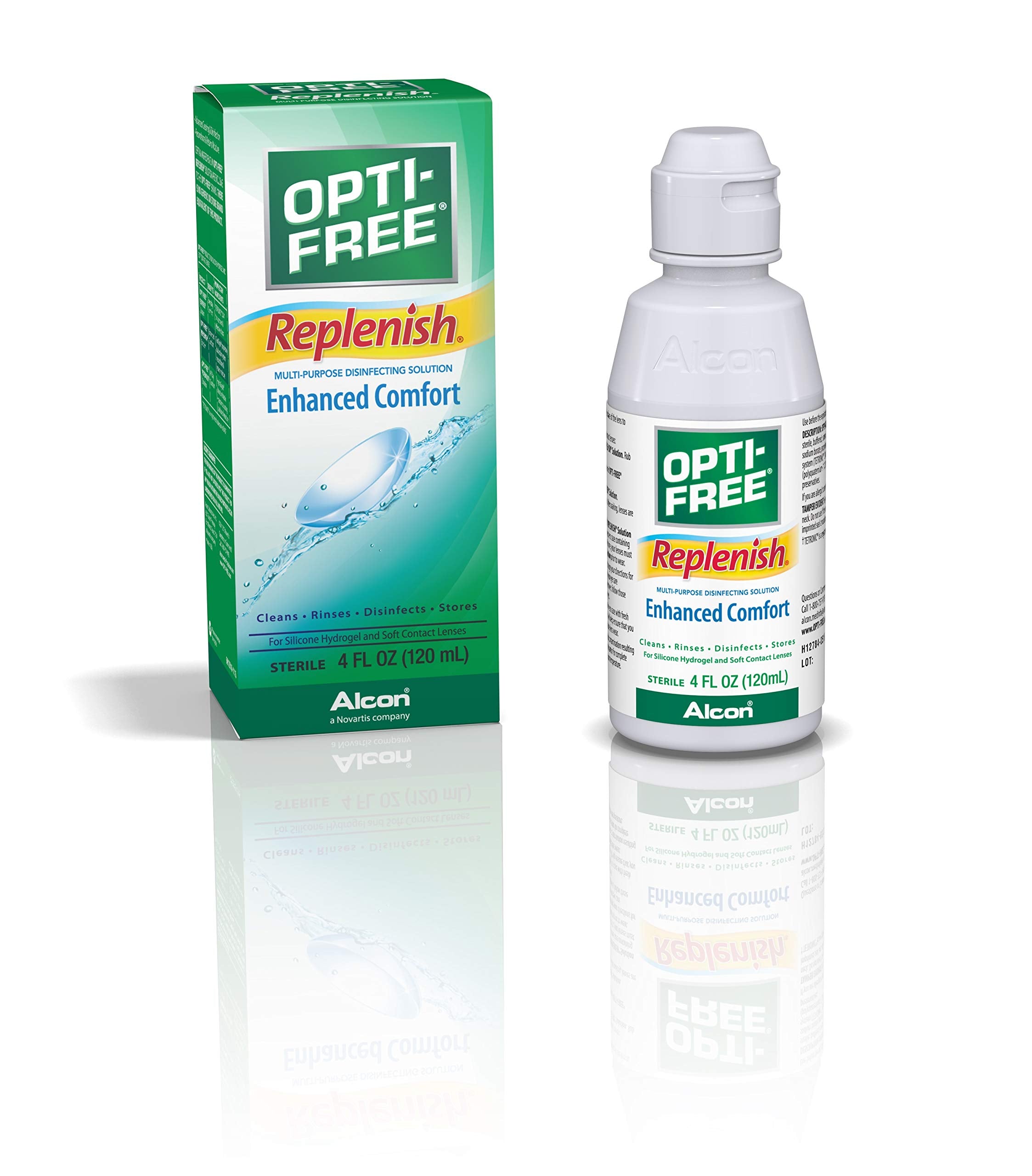 Opti-Free Replenish Multi-Purpose Disinfecting Solution with Lens Case (Pack of 4)