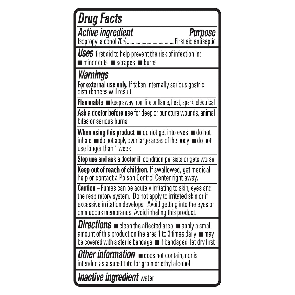 Amazon Basics 70% Isopropyl Alcohol First Aid Antiseptic for Treatment of Minor Cuts and Scrapes, Unscented, 32 Fl Oz (Pack of 6