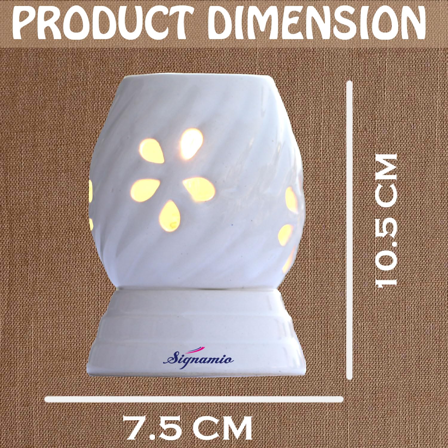 Signamio Aroma Burner Diffuser For Home Fragrance Lamp For Home,Office, Bathroom, Pooja Room, Meditation, Yoga - Dn-9 (Rose, San