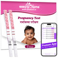 Easy@Home Pregnancy Test Strips Kit, 5 Pack Early Detection Hcg Tests  Powered By Premom Ovulation Predictor Ios And Android Ap