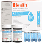 iHealth Blood Glucose Test Strips (50 Count), No Coding Blood Sugar Test, Eligible for FSA Reimbursement, Precision Sugar Measur