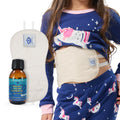 QUEEN OF THE THRONES Castor Oil Pack for Kids Kit - Heatless, Less-Mess, Reusable - Organic Cotton Flannel, Comfort Fit, Soft St