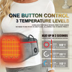 Vofuoti Cordless Heating Pad, Portable Heated Pad with Battery and 3 Heat Settings for Back, Abdomen, Women Men