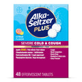 Alka-Seltzer Plus Severe,Cold & Cough Medicine For Adults,PowerFast Fizz Citrus Effervescent Tablets,Fast Relief of Headache,Sor