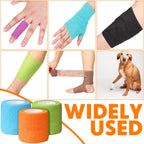Treela 48 Pack Self Adhesive Wrap Bandage Bulk, Self Adherent Cohesive Bandage Elastic Athletic Tape Breathable Wound Tape for S