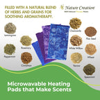 Nature Creation Microwaveable Herbal Heating Pad - Microwave Heating Pad for Neck and Shoulders, Cold & Hot Pack, Heat Pack Warm