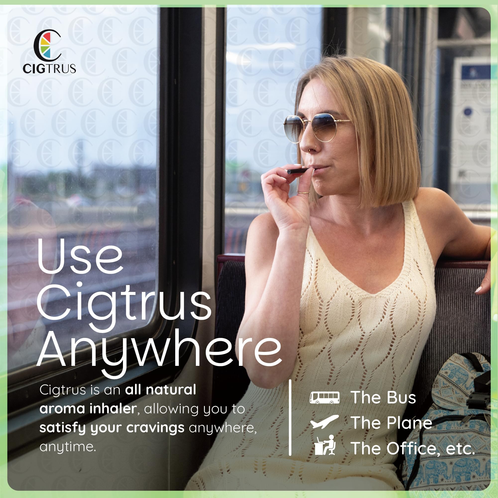 Cigtrus Natural Nicotine-Free, Tobacco-Free Smoking Alternative, Non-Electric Craving Relief, Quit Smoking Aid with Cigtrus (Fre