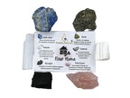 Crystals for New Home Manifestation, Set of 6 Lapis Lazuli, Selenite, Shungite, Pyrite, Scolecite and Rose Quartz Healing Crysta