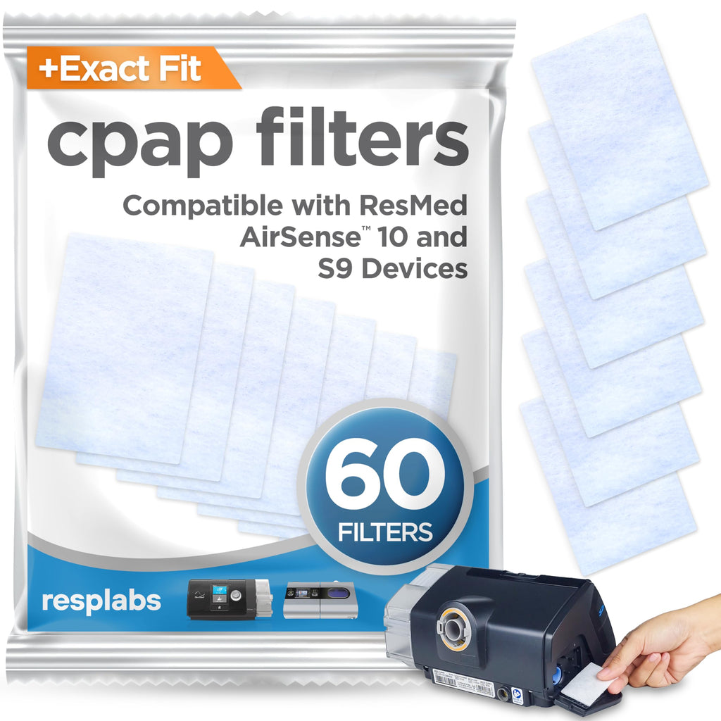 resplabs CPAP Filters Compatible with The ResMed AirSense, AirCurve 10, S9 Machine - Standard Filter, 60 Count