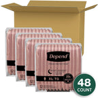 Depend Night Defense Adult Incontinence & Postpartum Bladder Leak Underwear for Women, Disposable, Overnight, Extra-Large, Blush