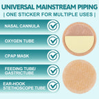 Nuanchu 30 Pair Gentle Adhesive Grip Tubing Skin Fixation Gentle Adhesive Grip Nasal Cannula System Beige Adhesives Pads for Sec