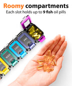 Large Weekly Pill Organizer 2 Times a Day - AM/PM Medicine Organizer with Thick Silicone Seal, Upgraded Secure Locks, Moisture-P