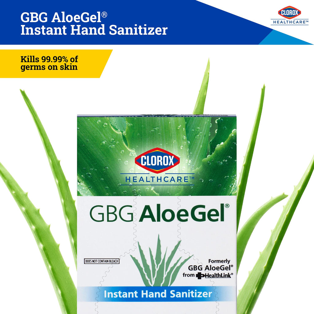 Clorox Healthcare GBG AloeGel Hand Sanitizer Gel Refill Bag in Box, 27 oz (798 ml) | Clorox Hand Sanitizer Gel | Beach Free Inst