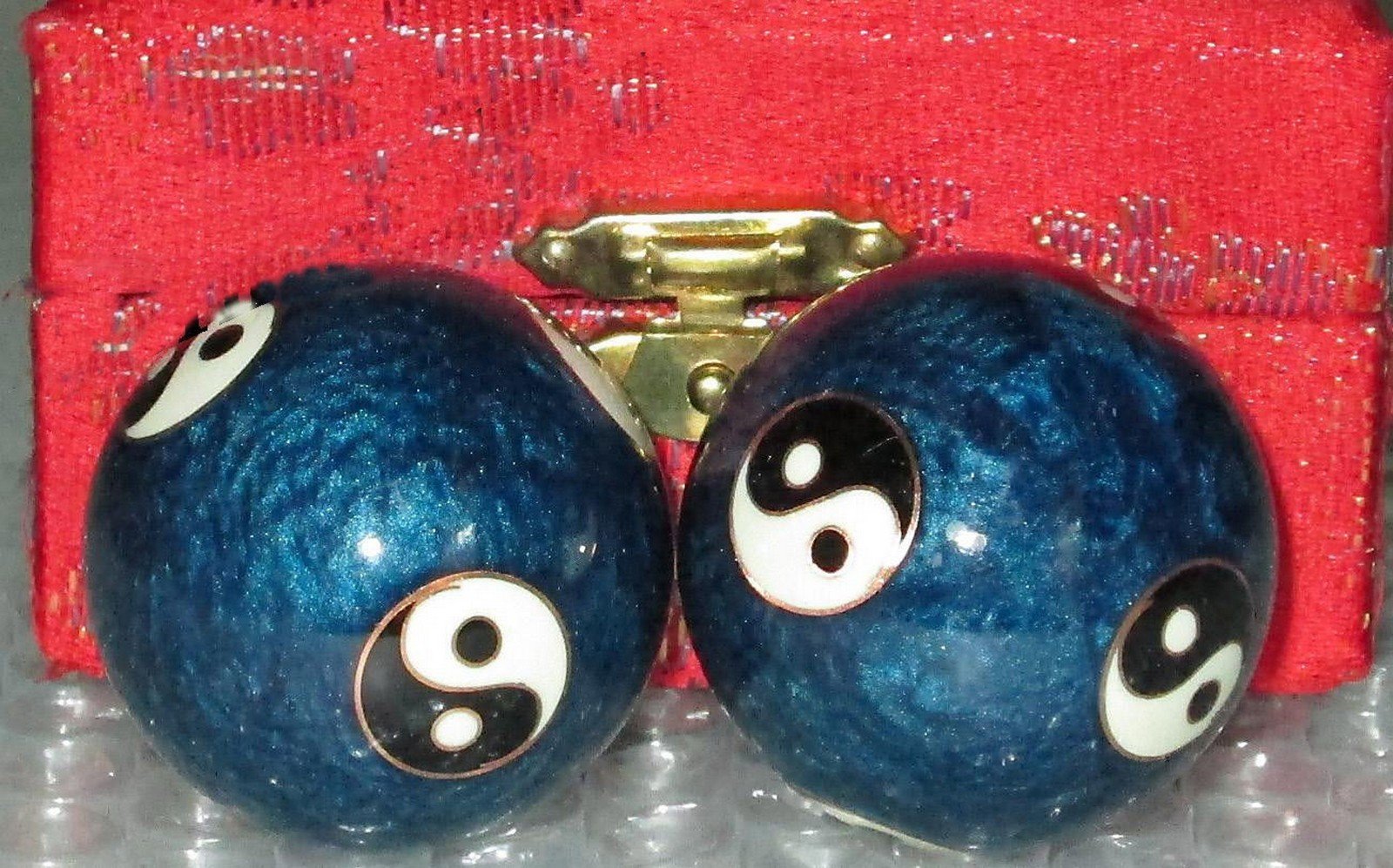 JapanBargain, Set of 2 Chinese Baoding Balls Hand Exercise Therapy Balls Stress Reliefe Balls, (Blue)
