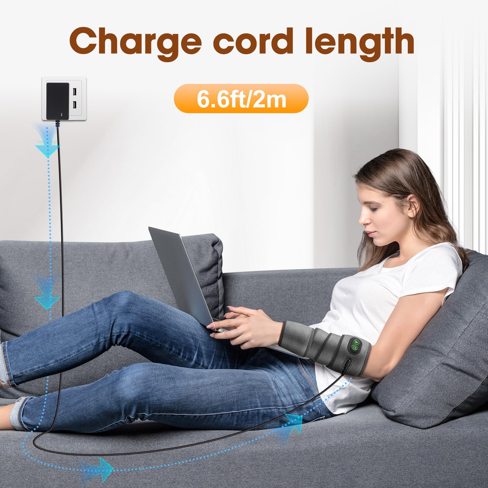 GVMSOR Heating Pad for Arm Elbow Knee Ankle Leg,Wrist Heating pad with 4 Heat Settings and 3 Timer Modes,Wrap Around Heating Pad