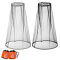 Hestya 2 Pack Mosquito Head Mesh Net Midge Insects Bugs Head Face Net Protecting for Outdoor Hiking Camping Climbing Walking(Bla